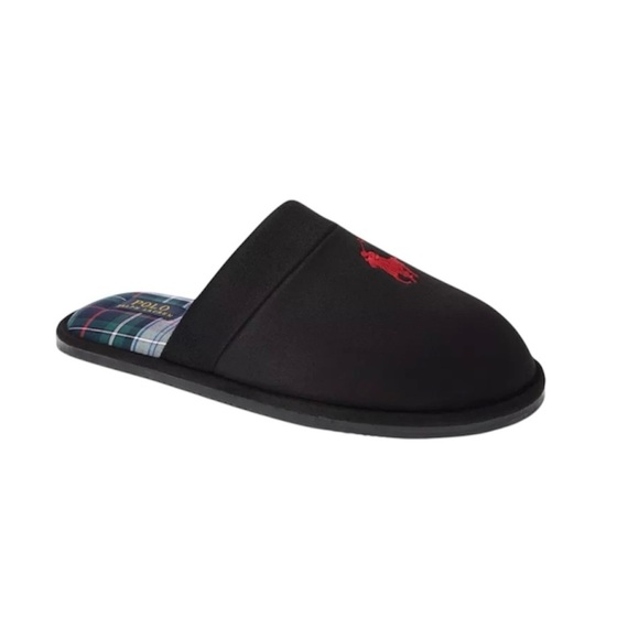 Polo by Ralph Lauren Black and Red Men's Slip-Ons - Picture 1 of 5